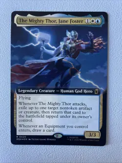 The Mighty Thor, Jane Foster 0420 MSH Borderless Foil MTG NM - Image 1