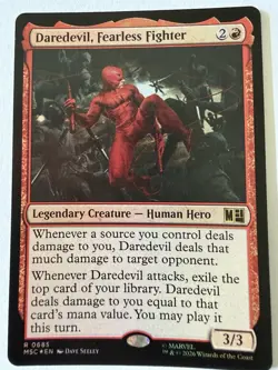 Daredevil, Fearless Fighter #685 Foil MTG Marvel Super Heroes NM - Image 1