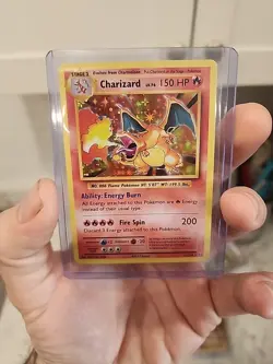 Charizard Pokemon Card 150 HP Fire Spin Energy Burn 11/108 - Image 3