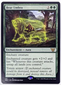Kamigawa: Neon Dynasty BEAR UMBRA NM Magic MTG Commander Free Shipping! - Image 1