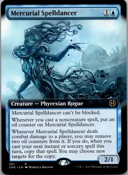 Mercurial Spelldancer (Extended Art) 381 Phyrexia: All Will Be One MTG LP - Image 1