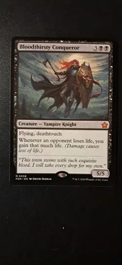 mtg, Bloodthirsty Conqueror- Foundations Regular NM - Image 3
