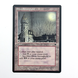MTG Ebon Stronghold Fallen Empires Uncommon Light Play LP-EX Land - Image 1