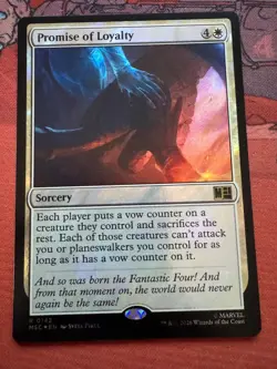 Promise of Loyalty (Surge Foil) 142 Holo Commander: Marvel Super Heroes NM - Image 1