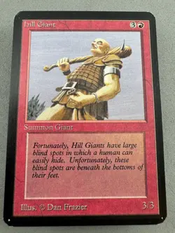 Hill Giant MtG Alpha—Moderately Played Very Good—Vintage Magic: the Gathering - Image 1
