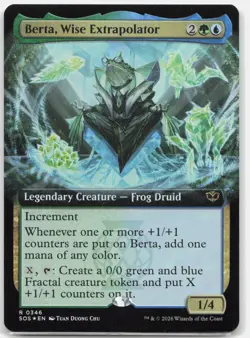 Berta, Wise Extrapolator Extended Art 346 FOIL Stamp ERROR Secrets of Strixhaven - Image 1