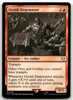Orcish Siegemaster #33 (NM) Lord of the Rings LTC Magic MTG - Image 1