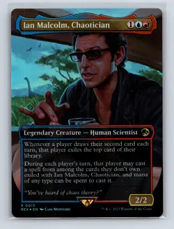 Jurassic World Collection #13 Ian Malcolm, Chaotician (Borderless)- FOIL - Image 1