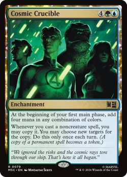 MTG magic 1x Cosmic Crucible (M/NM) Commander Marvel Super Heroes - Image 1