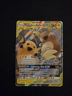 Pokemon TCG Raichu & Alolan Raichu GX Unified Minds Card 54/236 NM/M - Image 3