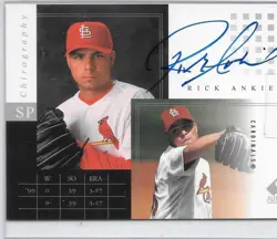 Rick Ankiel Assorted Lot of 8 Cards. Autograph, Jersey, Mound Dirt, & Five More. - Image 1