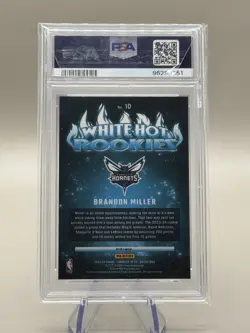 2023-24 Brandon Miller Optic Purple White Hot Rookies Rookie Card PSA 10 GEM RC - Image 2