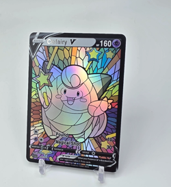 Custom HOLO STAINED GLASS Clefairy Card Holo Clefairy READ DESCRIPTION BELOW - Image 1