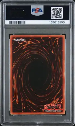 2002 Yu-Gi-Oh! Dark Magician LOB-005 Legend Of Blue Eyes White Dragon PSA 9 - Image 2