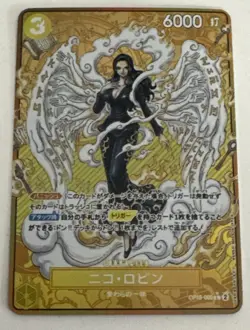 NICO ROBIN ONE PIECE Holographic Custom Art Anime Collectible Card - Image 1