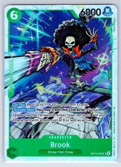 One Piece Brook OP15-032 Super Rare Green Near Mint English - Image 1