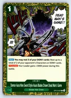 Demon Aura Nine Sword Style Asura Blades Drawn Dead Man's Game OP12-037 - Image 1