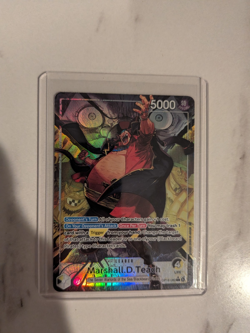 MARSHALL.D.TEACH OP16-080 ALTERNATE ART The Time of Battle Foil One Piece Card - Image 1