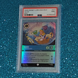 PSA 9 Disney Lorcana Alice - Accidentally Adrift Fabled Epic 217/204 2025 - Image 2