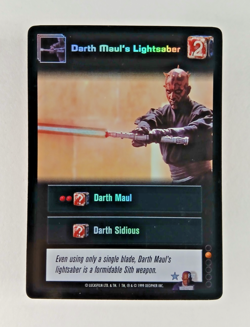 Darth Maul's Lightsaber #F17 Foil - The Jedi Council, Young Jedi CCG card - Image 1