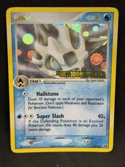2005 Pokemon Glalie EX Emerald Set Reverse Stamped Holo Card 13/106 MP - Image 1
