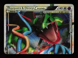 Rayquaza & Deoxys LEGEND 89/90 Holo LEGEND HGSS Undaunted Pokemon Cards - Image 1