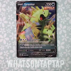 Pokemon Card Tyranitar V SWSH109 Black Star Promo Sword Shield Strikers V Tin NM - Image 1