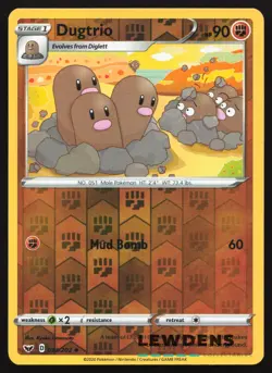 Dugtrio - 093/202 - Reverse Holo Uncommon - Sword & Shield Base - Pokemon Card - Image 1