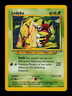Ledyba 71/105 Tomokazu Komiya Unlimited Common Neo Destiny Pokemon Cards - Image 1