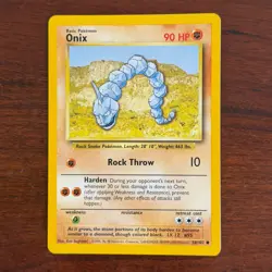 Onix 56/102 Common Base Set 4th Print UK 1999-2000 Pokemon Card - Image 1