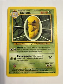 KAKUNA - 33/102 - Base Set - 4th Print - 1999-2000 - Pokemon Card - Image 1