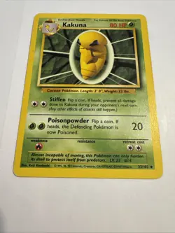 KAKUNA - 33/102 - Base Set - 4th Print - 1999-2000 - Pokemon Card - Image 3