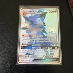 Pokemon TCG Lycanroc GX Full Art Ultra Rare Card SV67/SV94 Holo NM - Image 1