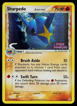 Pokemon Card - Sharpedo Holon Phantoms 53/110 Reverse Holo Uncommon Stamped - Image 1