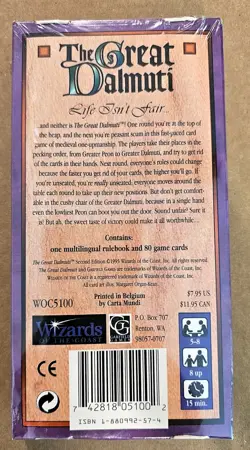 1995 the Great Dalmuti WOTC Wizards of the Coast NEW SEALED Set TCG CCG Deck - Image 2