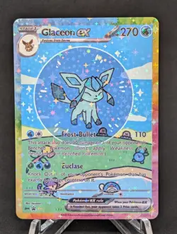 BUBBLE GLACEON EX POKEMON CARD * FAN ART * MEW FRIENDS Paldean 232/091 - Image 1