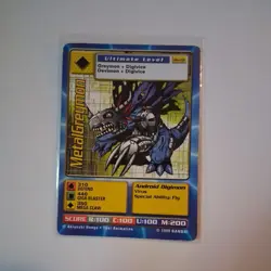 BO-01 MetalGreymon 1st Edition Digimon Card Digi-Battle Series 1 1999 Bandai - Image 1