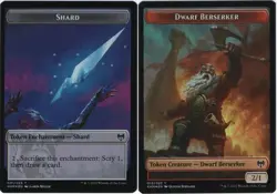 MTG Kaldheim - Dwarf Berserker 2/1 & Shard [Token] (Foil) - Image 1