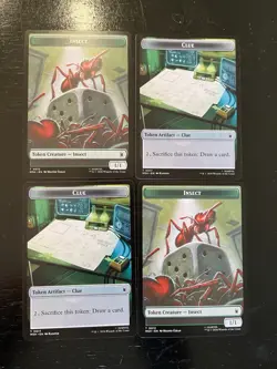 Insect/Clue 0012/0017 Token X4X NM Marvel Super Heroes MSH Magic the MTG - Image 1