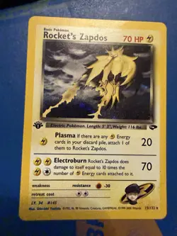 CGC 7.5 Rockets Zapdos 2000 Gym Challenge Holo Card 15/132 - Image 1