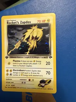 CGC 7.5 Rockets Zapdos 2000 Gym Challenge Holo Card 15/132 - Image 5