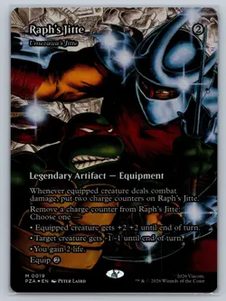 MTG Teenage Mutant Ninja Turtles TMT Borderless Foil #19 Raph's Jitte Artifact - Image 1