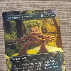 Wizards of the Coast MTG Unnatural Growth Rainbow Foil Borderless Rare EN 865 - Image 1