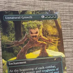 Wizards of the Coast MTG Unnatural Growth Rainbow Foil Borderless Rare EN 865 - Image 2