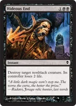 1x Hideous End - Foil MTG - Zendikar - Light Play - Image 1
