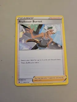 Pokemon TCG Professor Burnet Black Star Promo (SWSH167) - Image 1