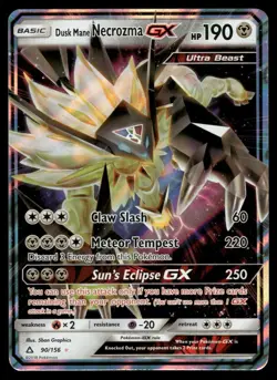 Dusk Mane Necrozma GX 90/156 Holo GX Rare Ultra Prism Pokemon Lightly Played - Image 1