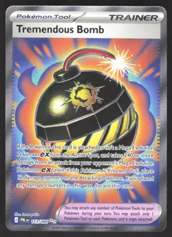 Tremendous Bomb 113/084 Holofoil ME05: Pitch Black Near Mint - Image 1