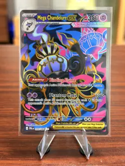 Mega Chandelure ex 099/084 Pitch Black Holo Ultra Rare Pokemon English NM - Image 1