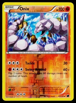 Onix - 61/116 NM Uncommon Plasma Freeze Pokemon Reverse Holo - Image 1